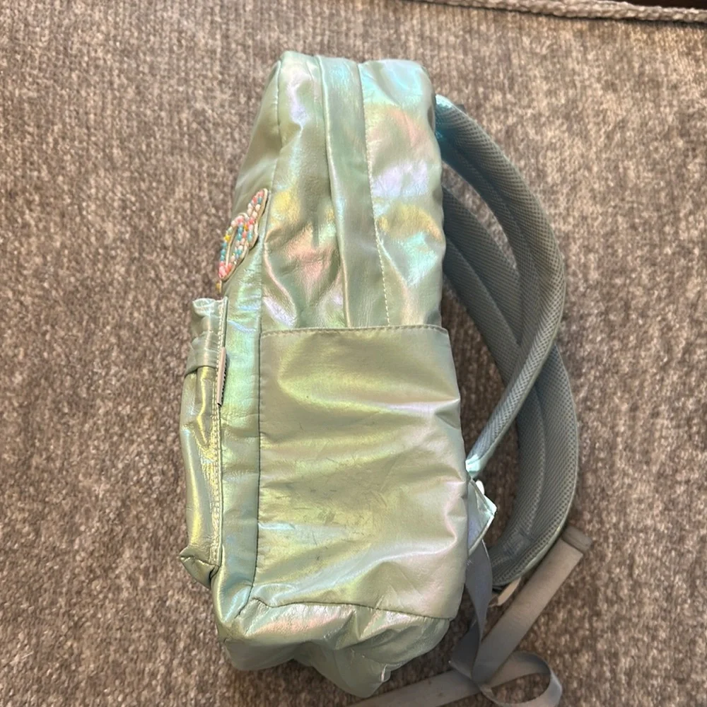 Custom Eleanor blue Iridescent Backpack